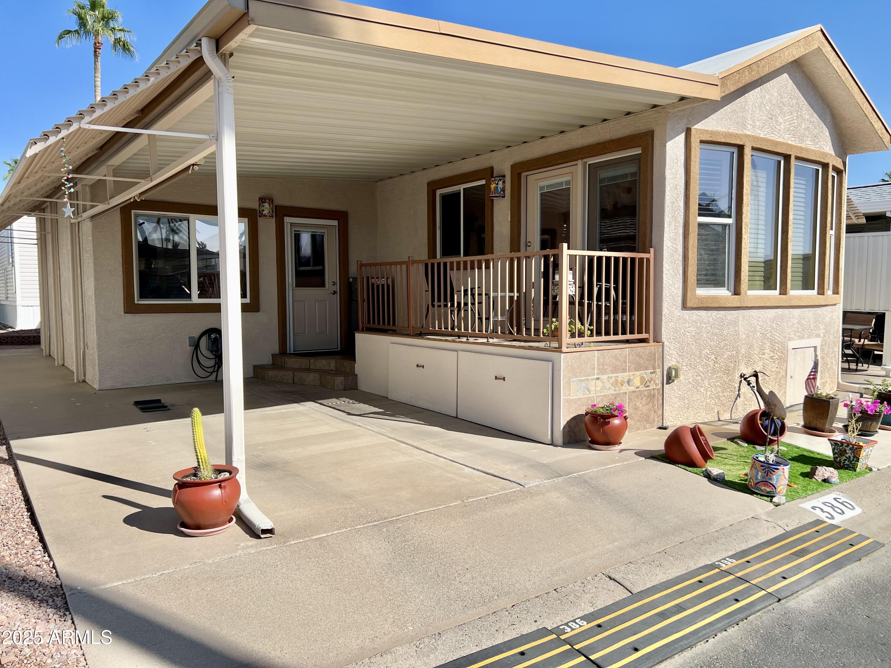 a backyard of a house