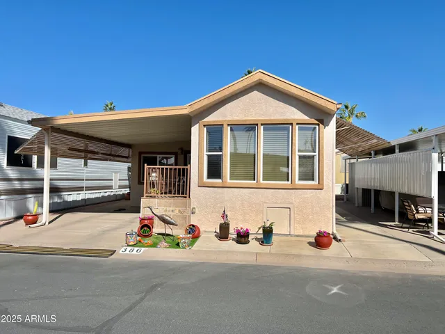 a view of a house with a patio