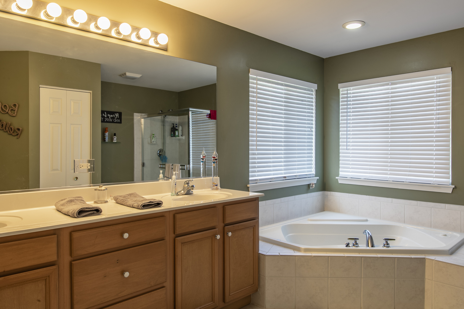 768 North Overlook Trail Round Lake, IL 60073 - Photo 25 of 34 a bathroom with a tub double sink window and mirror