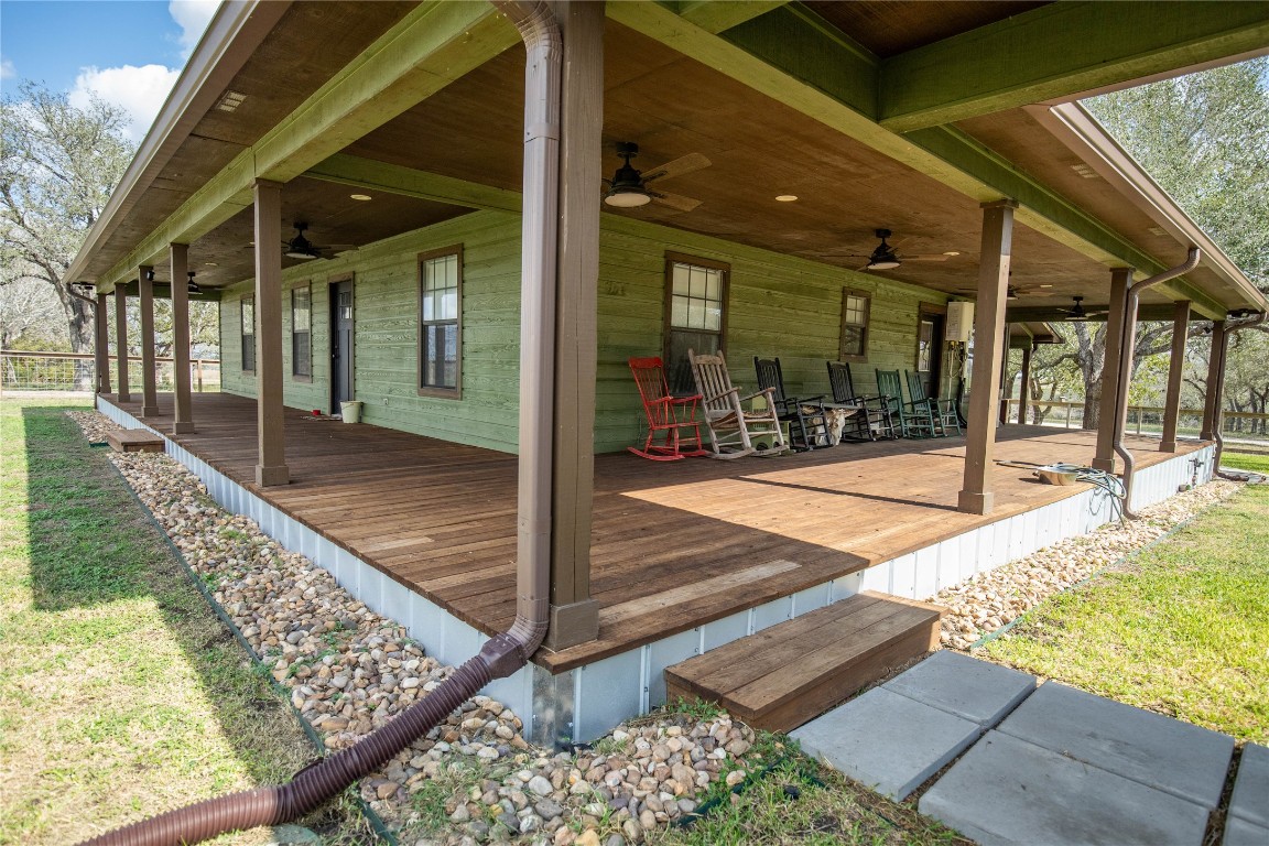 698 Hilbrich Road Westhoff, TX 77994 - Photo 23 of 40 a view of a patio with wooden floor