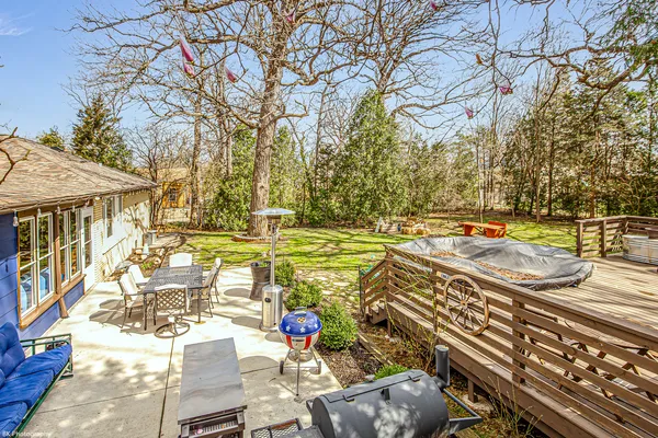 an outdoor space with patio