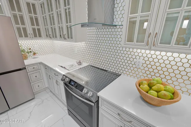 a living room with furniture and a couch