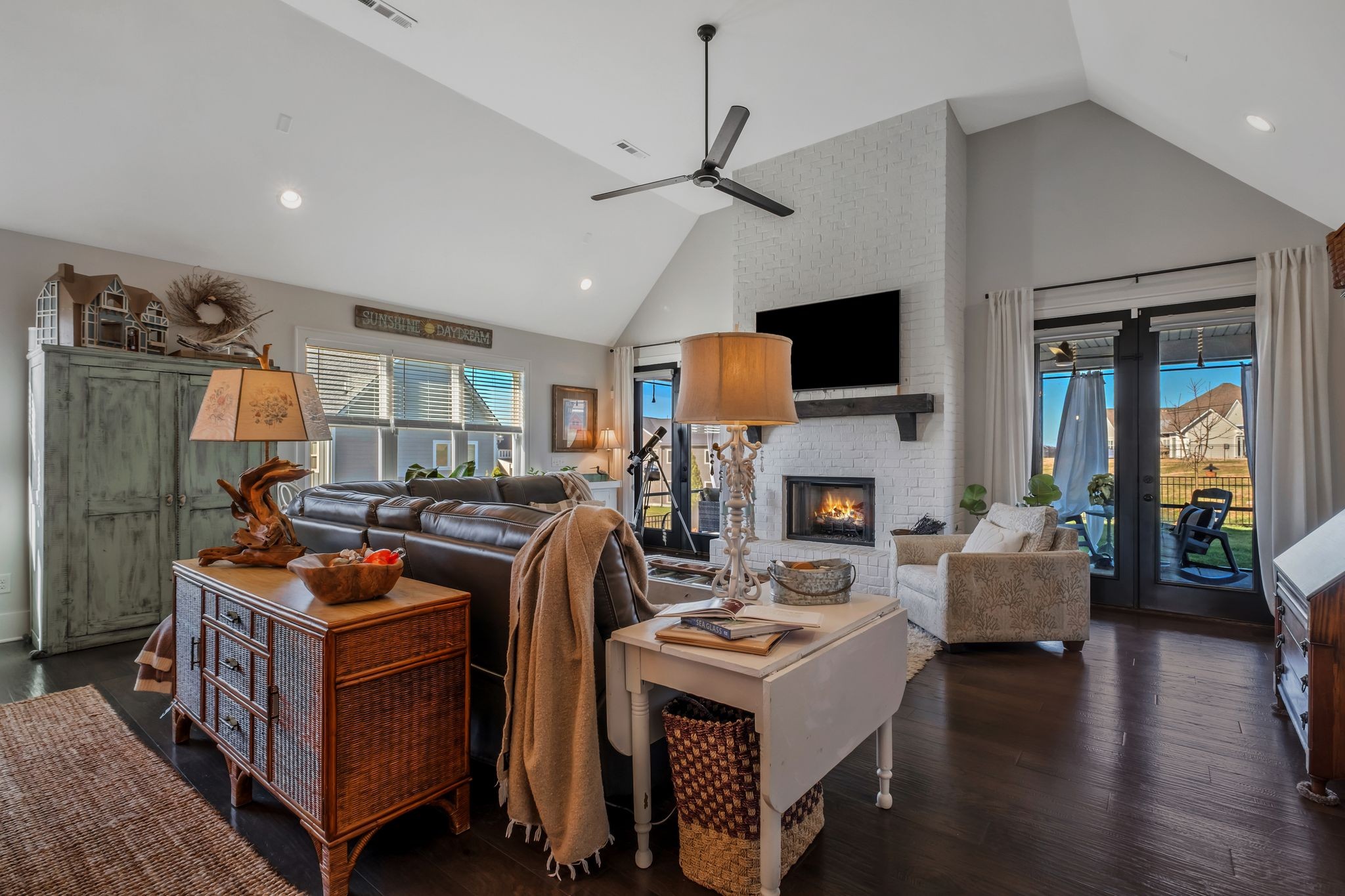 300 Croft Way Mount Juliet, TN 37122 - Photo 15 of 70 a living room with furniture a fireplace and a flat screen tv