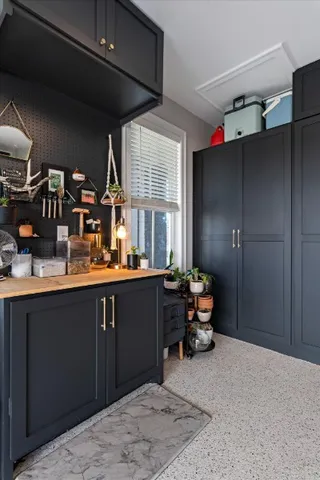 a view of a park with slide