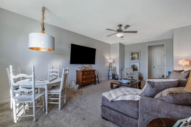 a view of a park with a slide