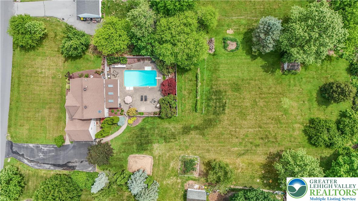 3830 McIntosh Drive Orefield, PA 18069 - Photo 35 of 36 an aerial view of residential house with outdoor space and trees all around