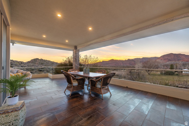 779 South Silver Road Leeds, UT 84746 - Photo 51 of 80 View of patio / terrace with a mountain view and outdoor dining space
