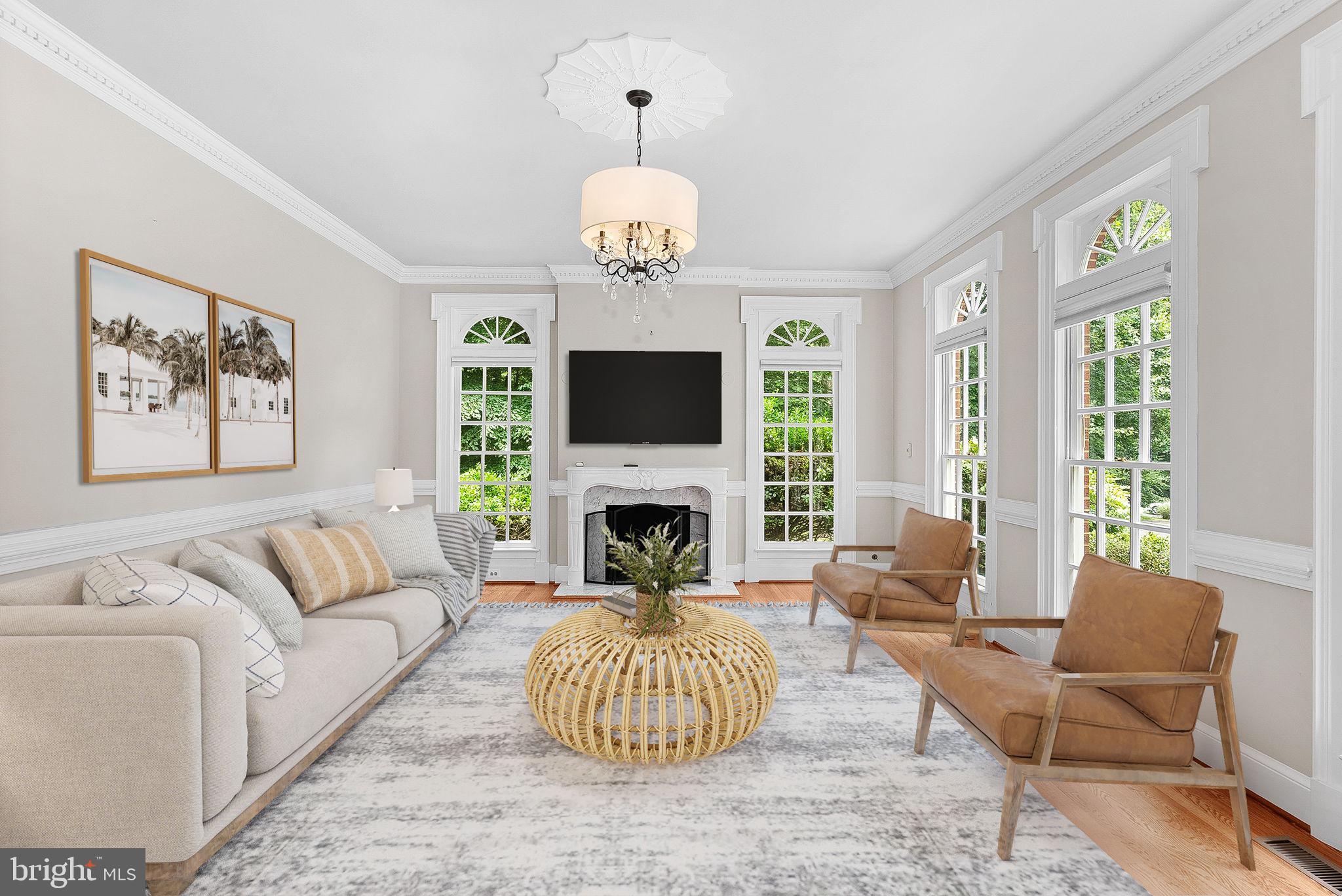 190 Falcon Ridge Road Great Falls, VA 22066 - Photo 6 of 122 Formal Living Room - Virtually Staged