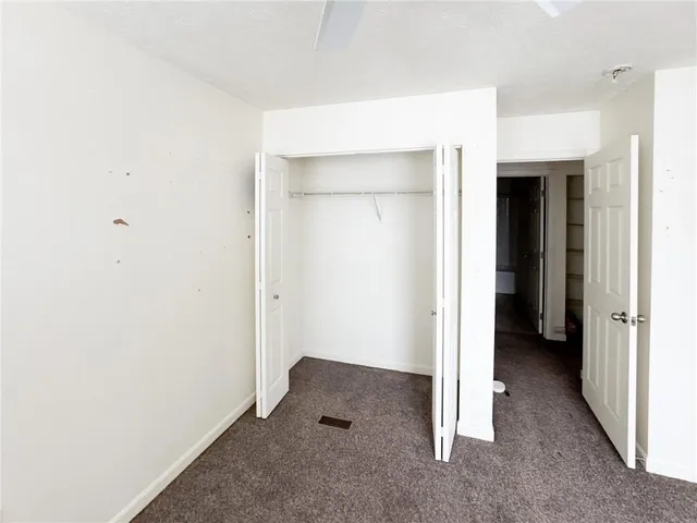 a view of a room with closet