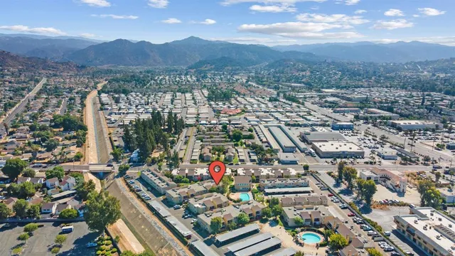 an aerial view of a city