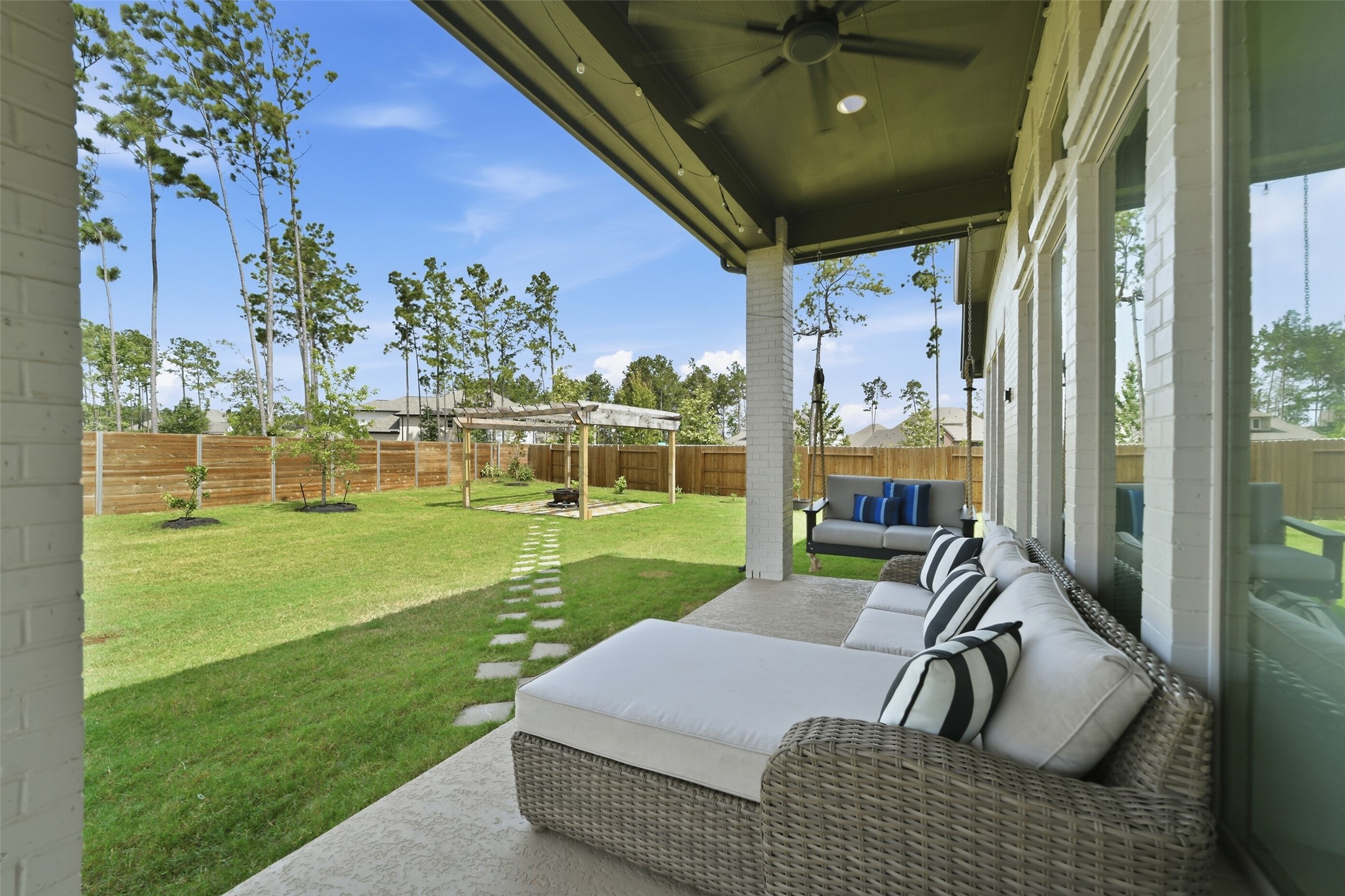 17801 Parnassum Path Conroe, TX 77302 - Photo 32 of 41 Upgraded Extended back porch