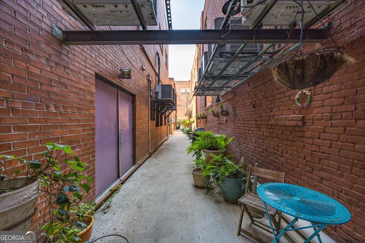 a view of a backyard with plants