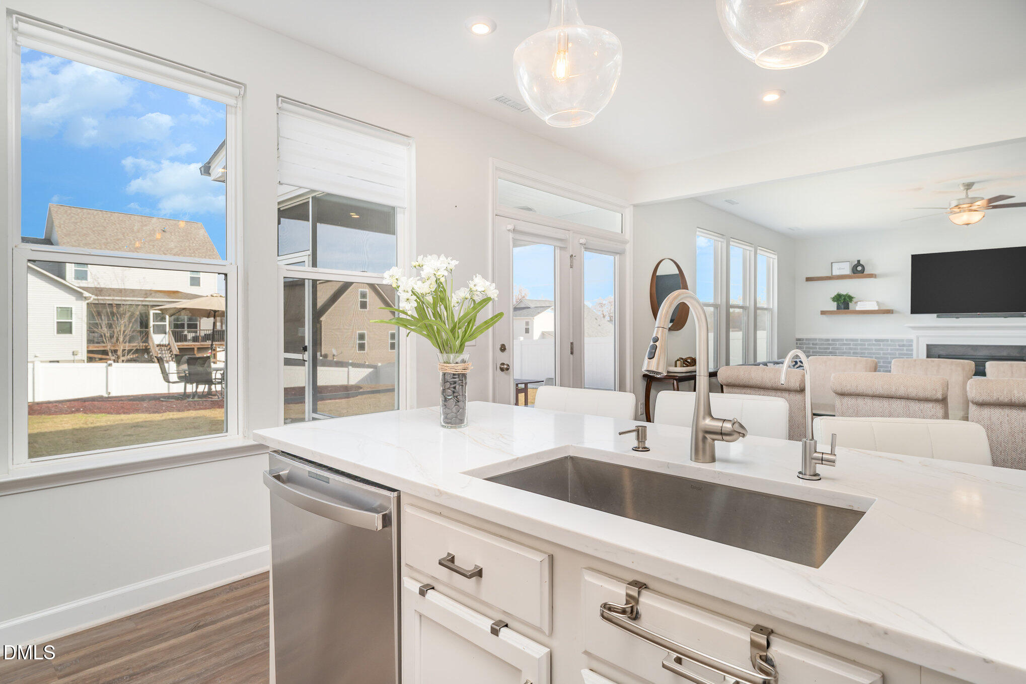 73 Lockhaven Drive Garner, NC 27529 - Photo 10 of 38 a kitchen with a sink and a large window