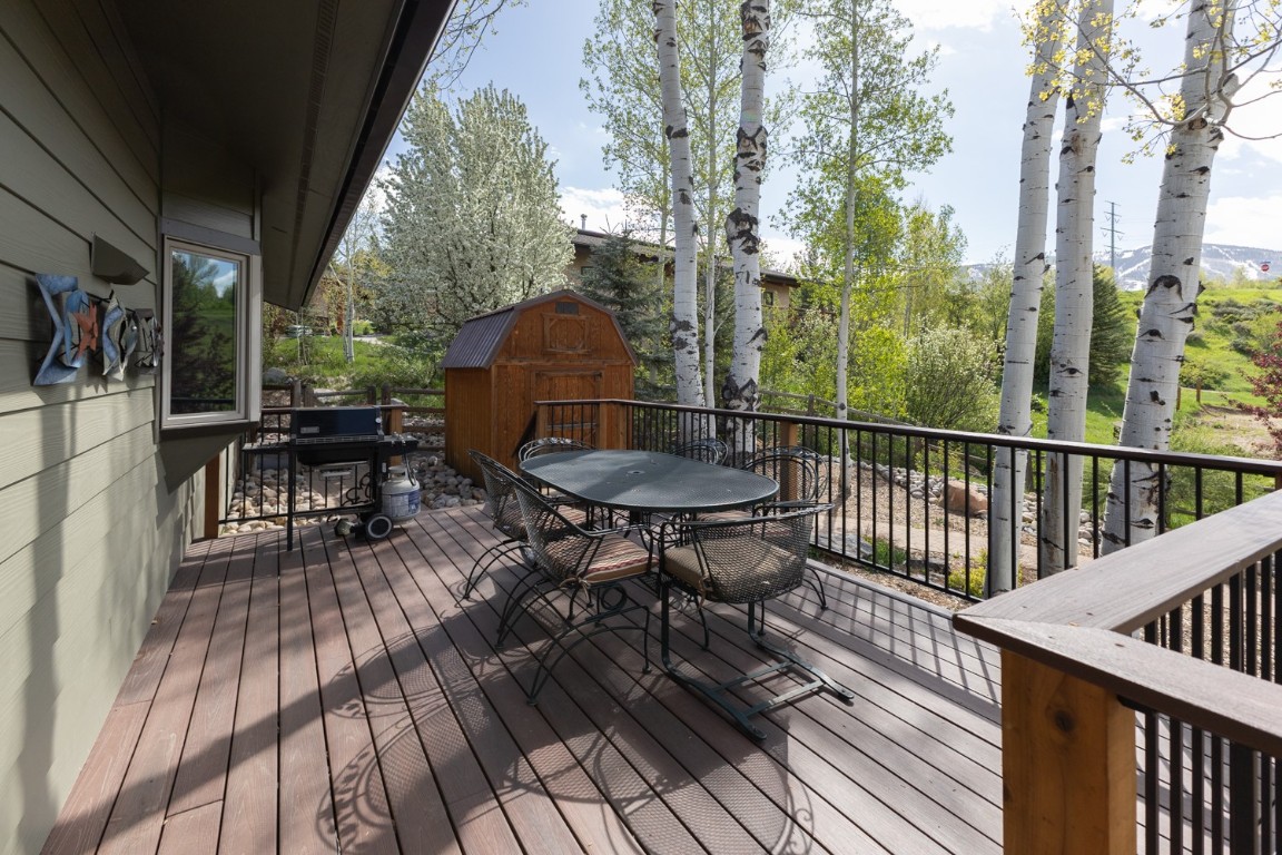 1215 Ridge View Drive Steamboat Springs, CO 80487 - Photo 29 of 30 Deck with outdoor dining area