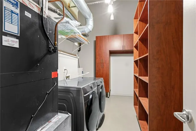 a view of storage and utility room