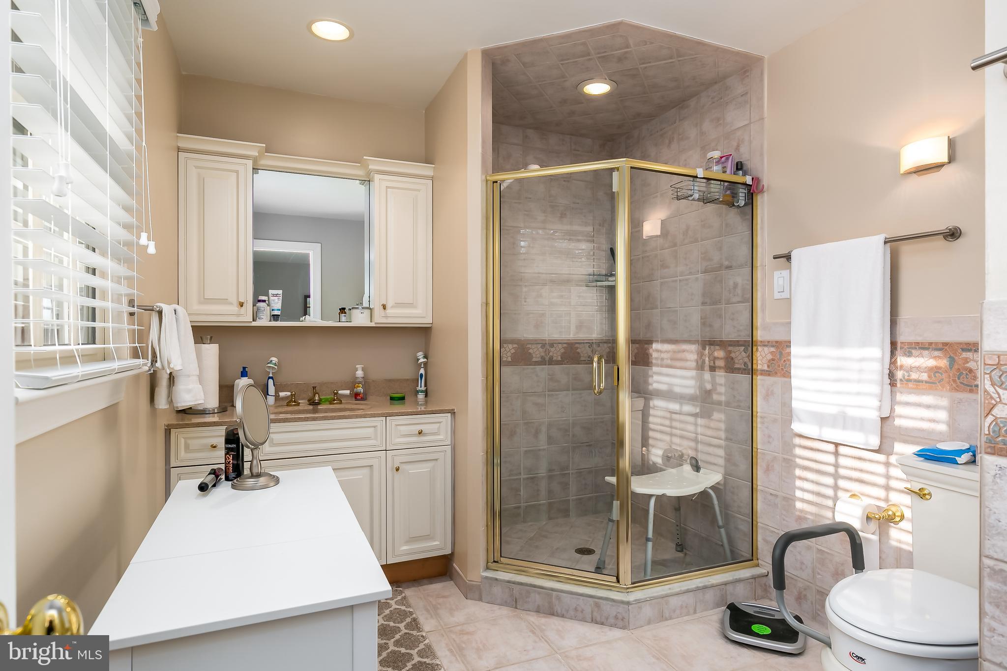 1201 Fulwood Road Cherry Hill, NJ 08034 - Photo 14 of 24 master bath with walk-in shower & upgraded vanity