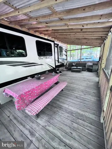 a view of a red and white car