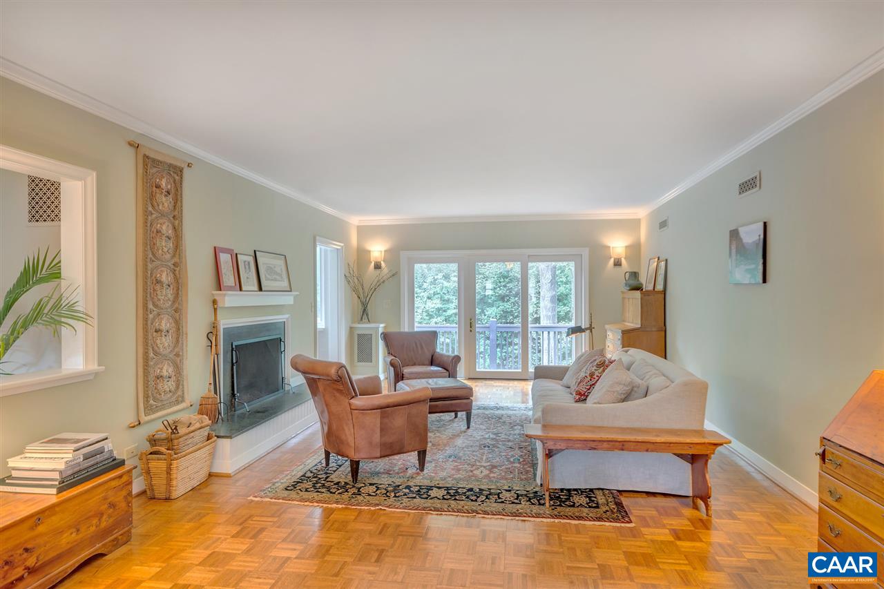 2015 Spottswood Road Charlottesville, VA 22903 - Photo 5 of 41 Living room with wood burning fireplace