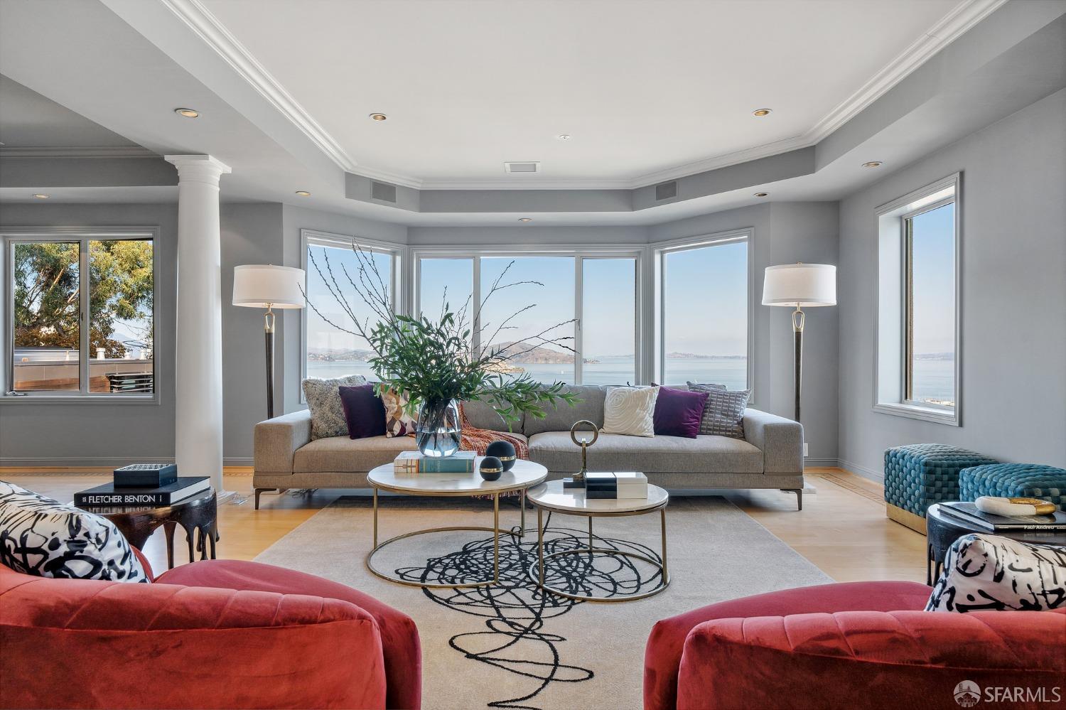 900 Green Street, Unit 600 San Francisco, CA 94133 - Photo 17 of 50 a living room with furniture and a large window