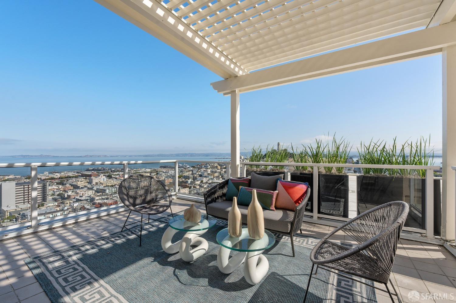 900 Green Street, Unit 600 San Francisco, CA 94133 - Photo 23 of 50 an outdoor sitting area with furniture and pool view