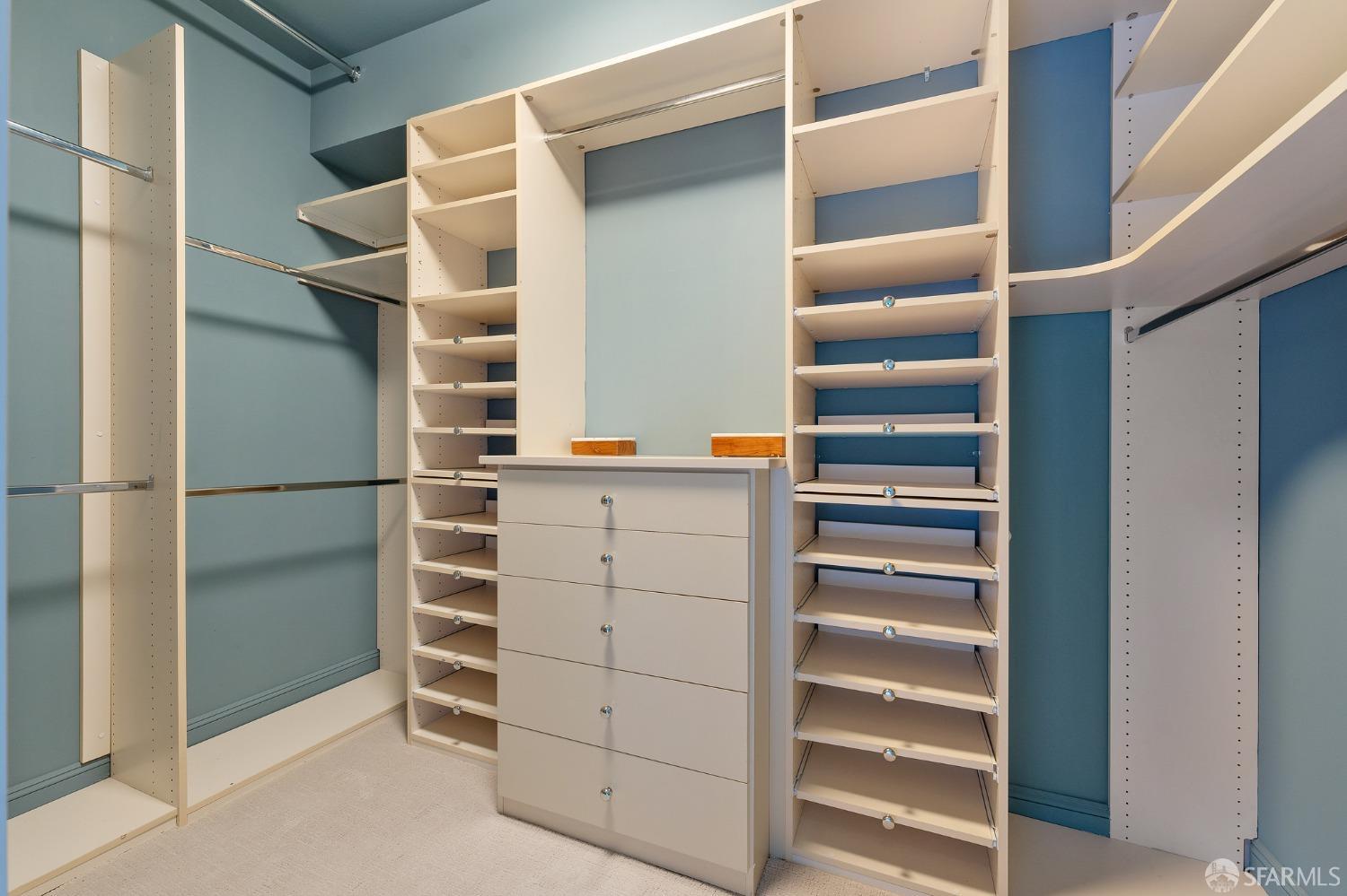 900 Green Street, Unit 600 San Francisco, CA 94133 - Photo 38 of 50 a view of walk in closet with empty racks