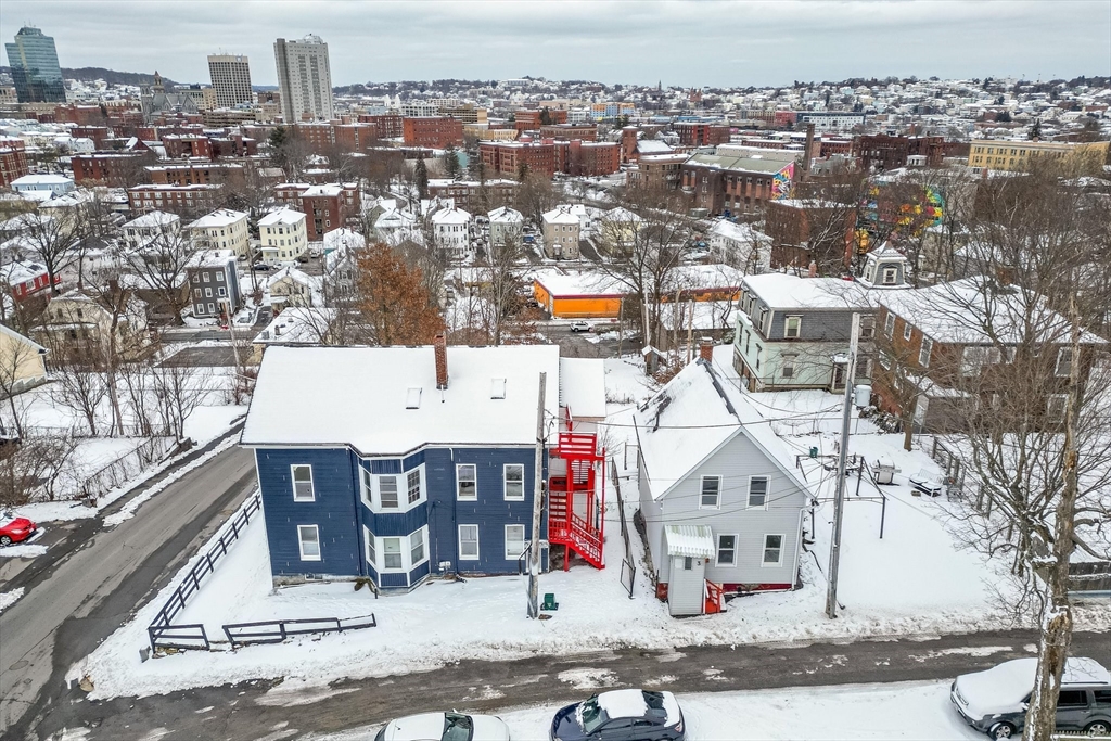 1 Ely Street Worcester, MA 01610 - Photo 25 of 25 an aerial view of residential houses with outdoor space