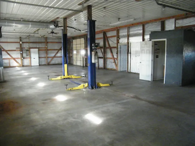 a view of an entrance of the building