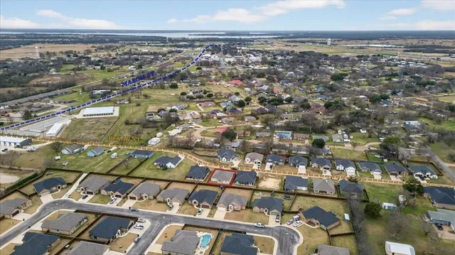 an aerial view of multiple house