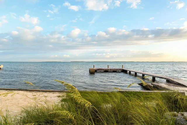a view of a ocean with beach