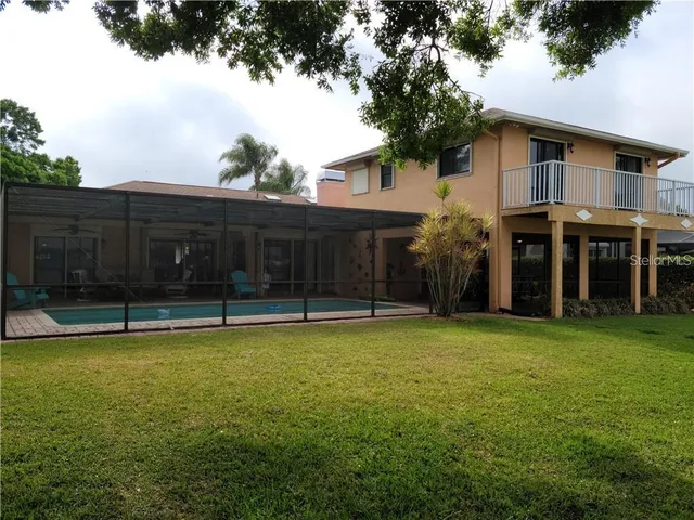 a view of a lake with outside space