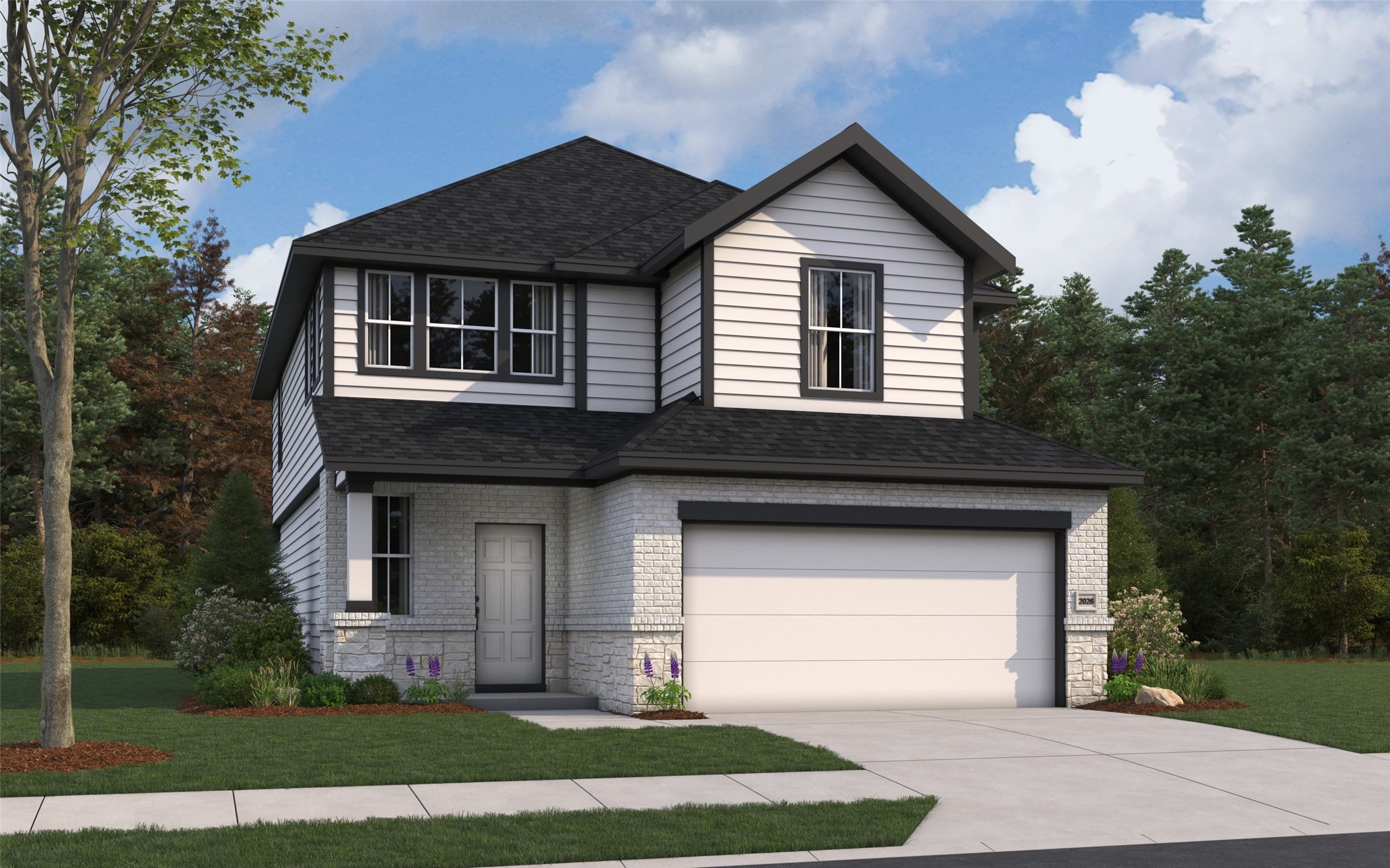 Rendering of plan elevation. Colors and features may vary.