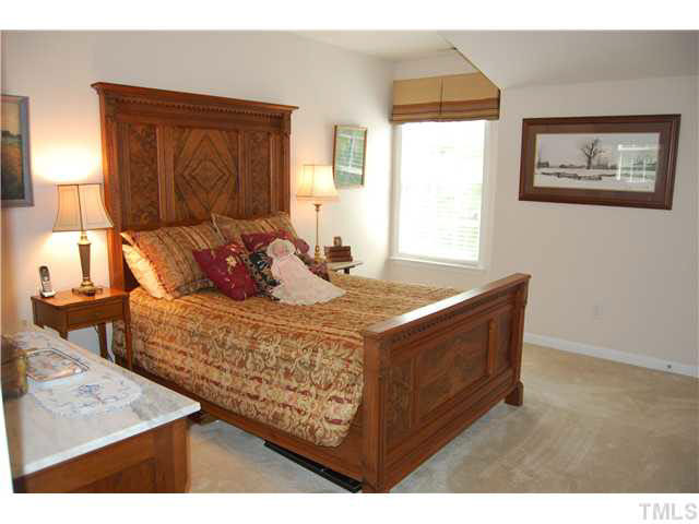 3733 Old Post Road Raleigh, NC 27612 - Photo 16 of 25 BR 2 w/carpet, light, closet, 3 double windows w/wood Plantation blinds & door to Full Bath! Bedroom