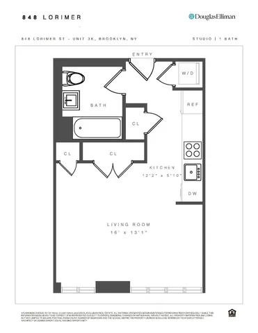 $4,250 | 860 Lorimer Street, Unit 3K | Greenpoint