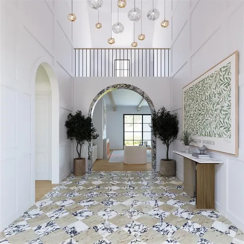 a view of entryway with a front door