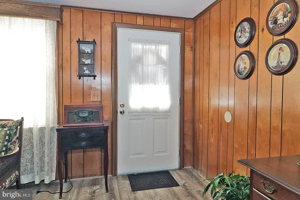 a view of a hallway with entryway