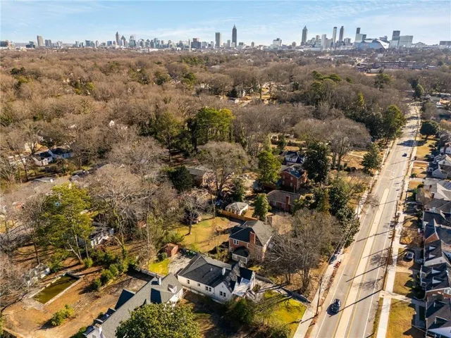 an aerial view of multiple house