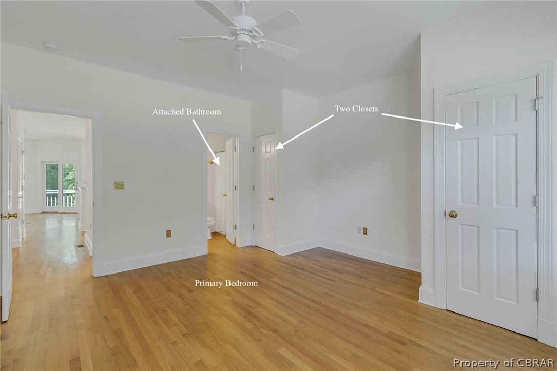 5818 Rivers Landing Terrace, Unit 5818 White Stone, VA 22578 - Photo 23 of 50 Spare room with light hardwood / wood-style flooring and ceiling fan