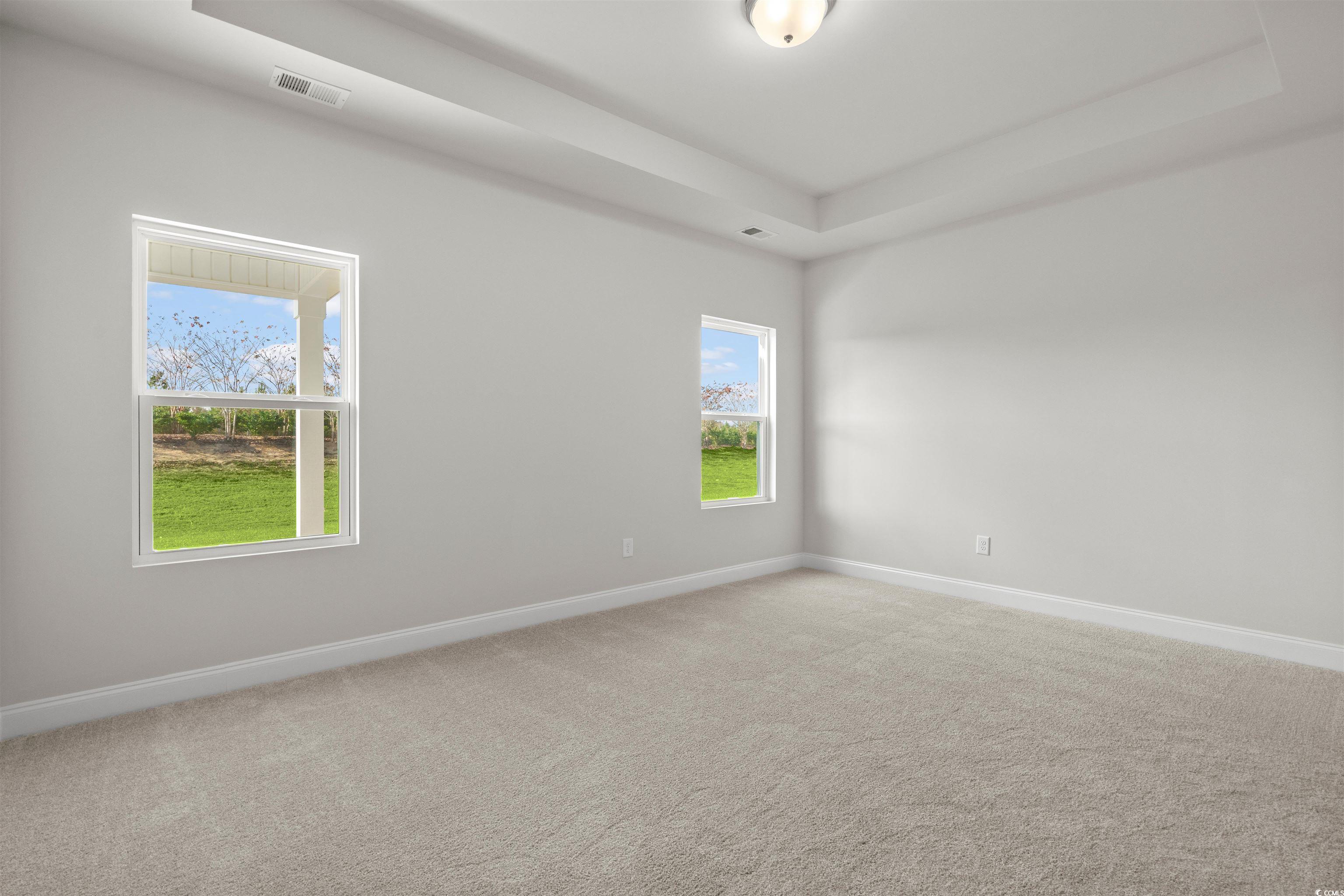 3013 Spain Lane Conway, SC 29527 - Photo 24 of 40 Empty room with a raised ceiling and light carpet