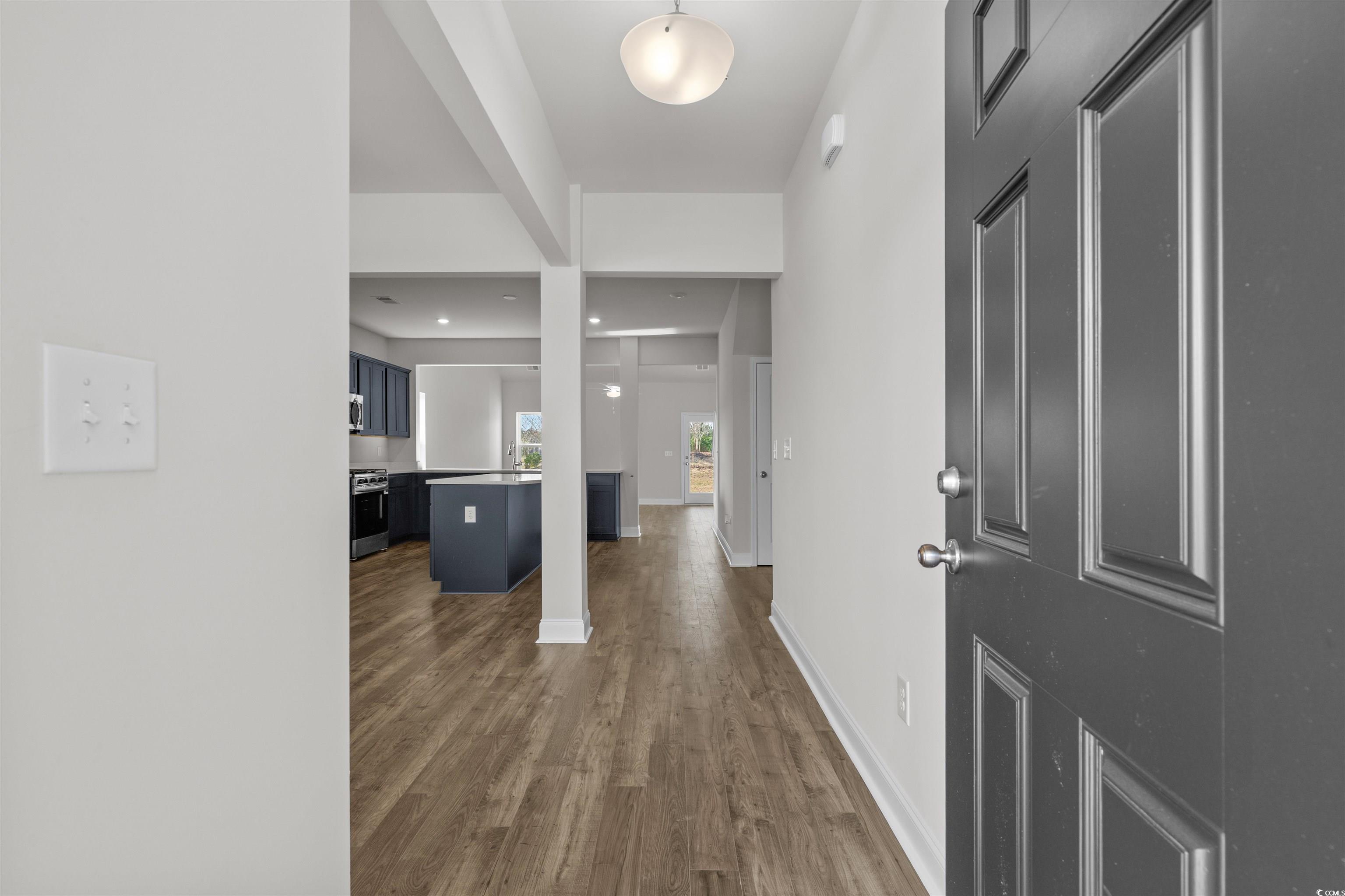 3013 Spain Lane Conway, SC 29527 - Photo 4 of 40 Entrance foyer with dark wood-style flooring and recessed lighting