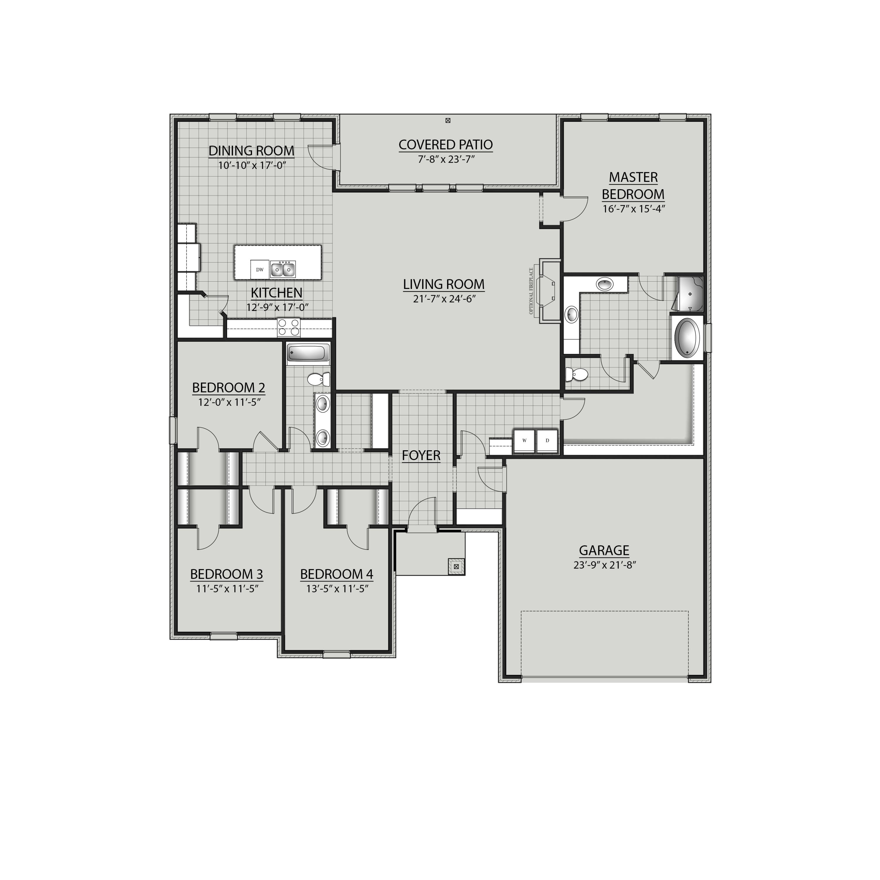 385 Kaleidoscope Cove Freeport, FL 32439 - Photo 3 of 3 CROSBY BHT Floor Plan