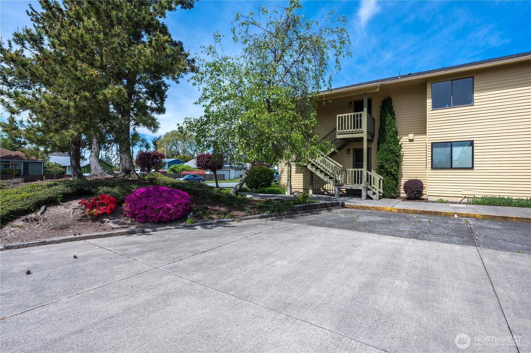 a view of a house with a patio