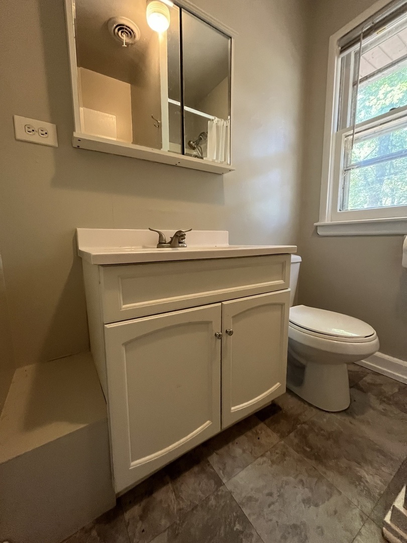 17206 South Lily Cache Road Plainfield, IL 60586 - Photo 7 of 7 a bathroom with a sink a toilet and mirror