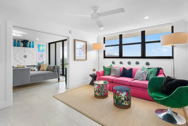 a room with furniture and rug