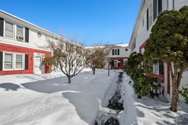 a view of a building with a street view