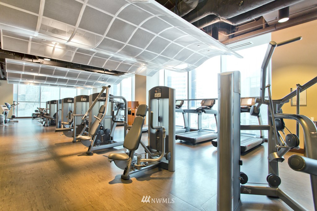 737 Olive Way, Unit 2809 Seattle, WA 98101 - Photo 22 of 24 a view of a room with gym equipment