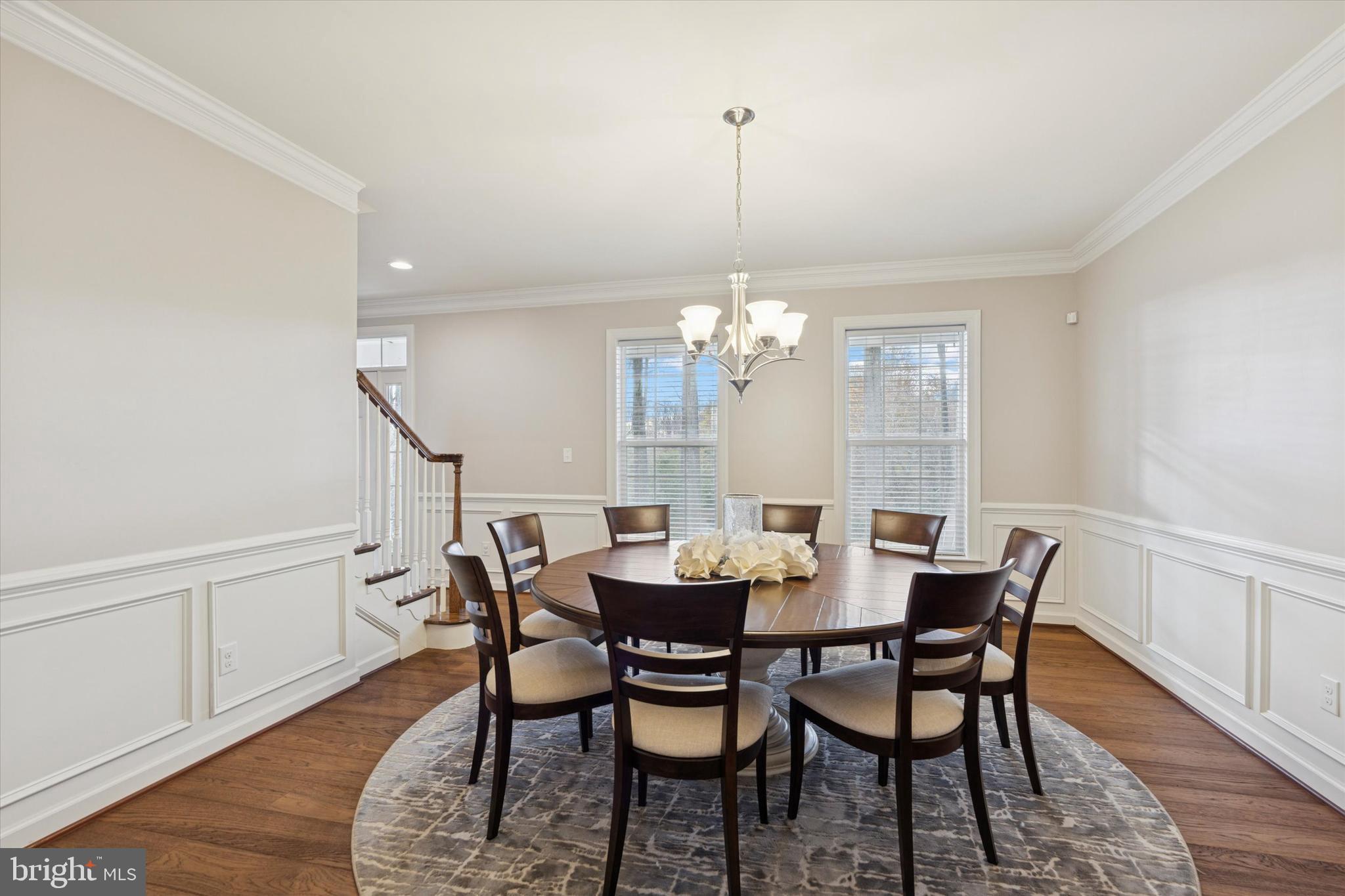 1392 Hickory Hill Road Chadds Ford, PA 19317 - Photo 7 of 35 a view of a dining room with furniture a chandelier and wooden floor