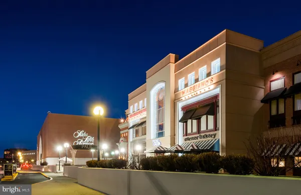 a view of a building with a street