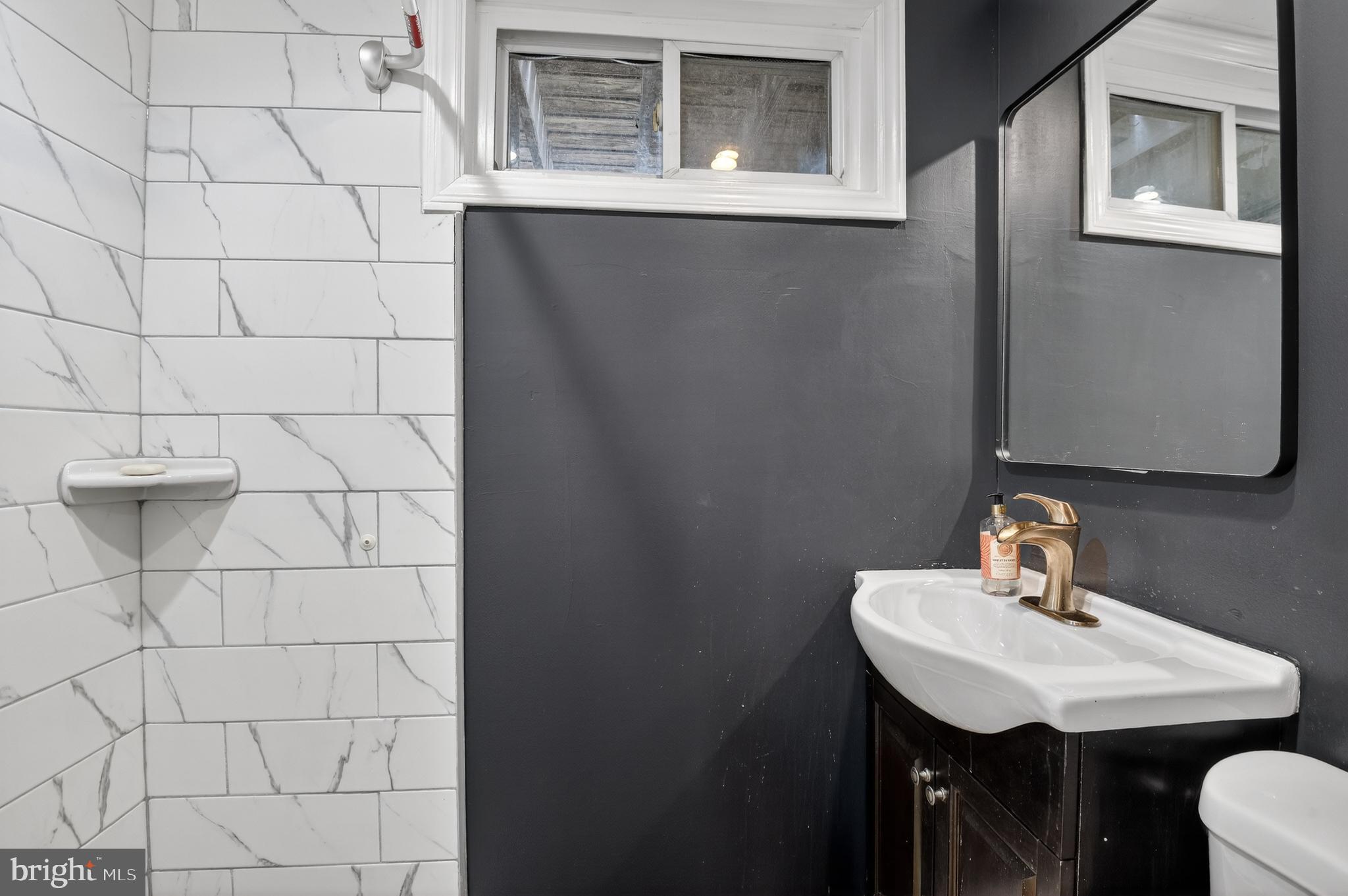 162 Forrester Street Southwest Washington, DC 20032 - Photo 20 of 28 a bathroom with a sink and a mirror