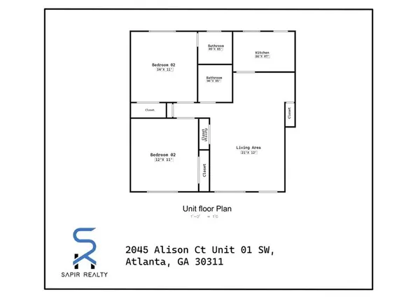 $1,050 | 2045 Alison Court Southwest, Unit 1, Atlanta, GA 30311