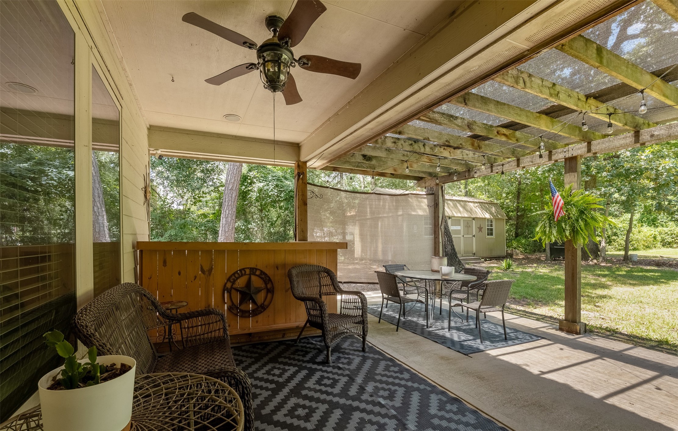 9114 Silver Back Trail Conroe, TX 77303 - Photo 21 of 24 Back Patio with built in Bar.